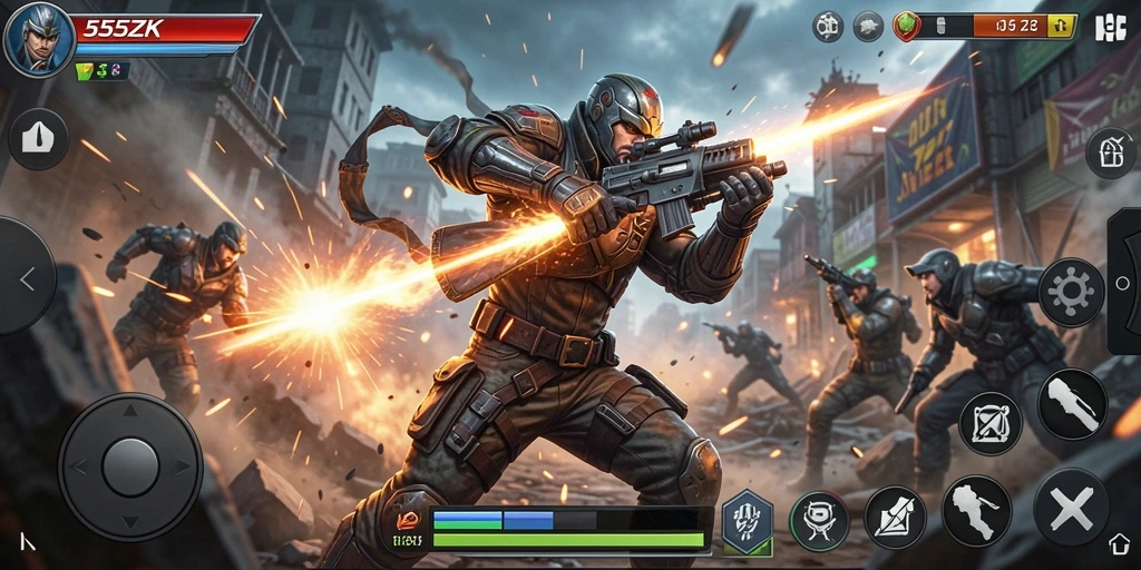 Tampilan gameplay seru dan mendebarkan dari 555ZK.