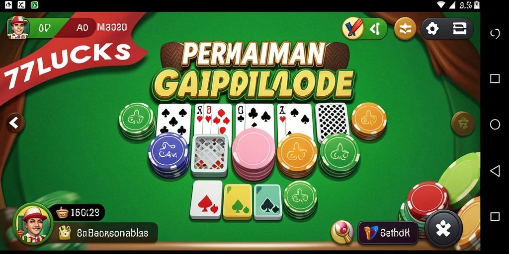 Tampilan gameplay Gaple yang seru di 77LUCKS.