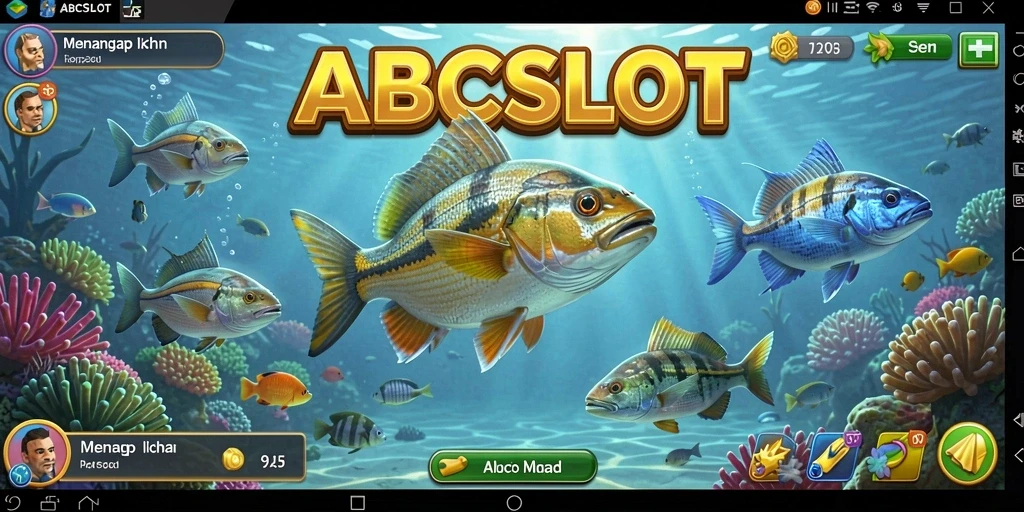 Tampilan gameplay seru saat menangkap ikan di ABCSLOT.