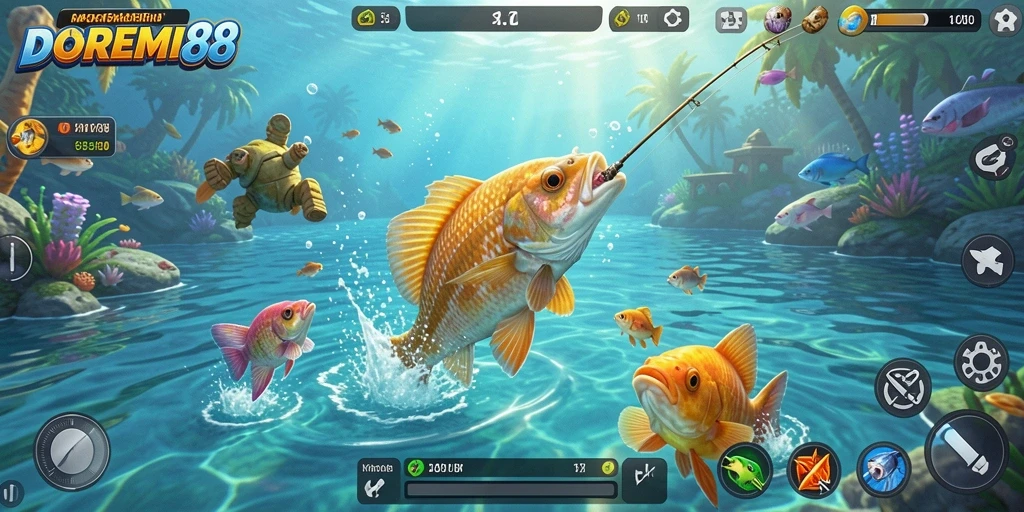 Tangkapan ikan yang beragam dalam gameplay DOREMI88.