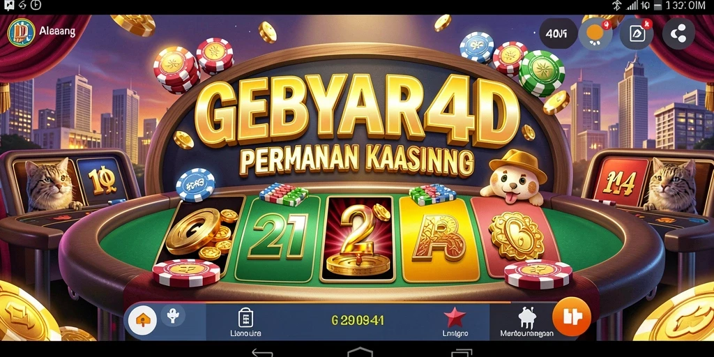 Tampilan gameplay GEBYAR4D yang seru dan menarik.