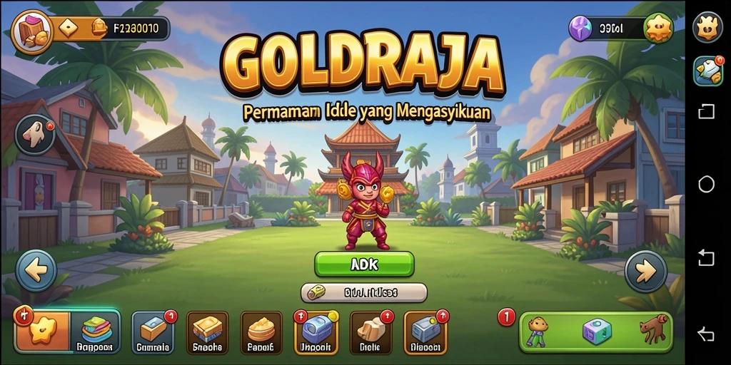 Tampilan gameplay <strong>GOLDRAJA</strong> yang memukau dan menawan.