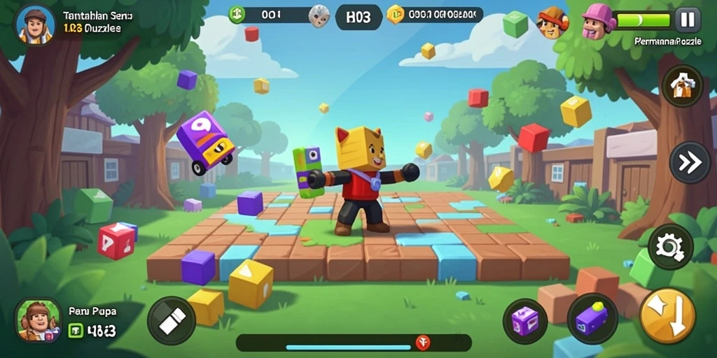 Gameplay H03 yang menantang dan penuh warna.