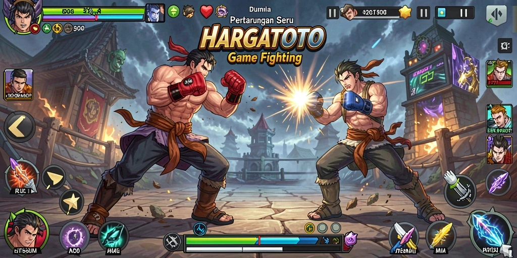 Tampilan gameplay HARGATOTO yang intens dan menegangkan.