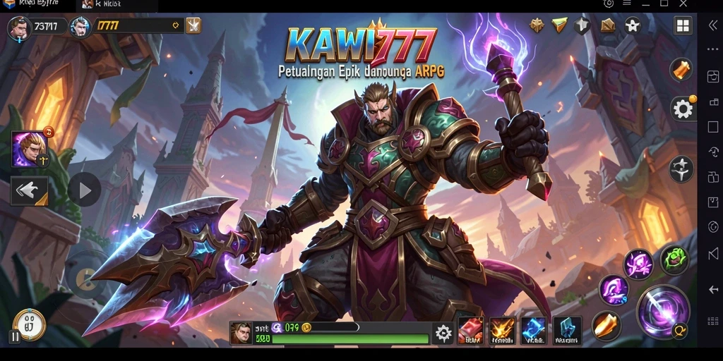 Tampilan gameplay KAWI777 yang menakjubkan dalam pertempuran ARPG.