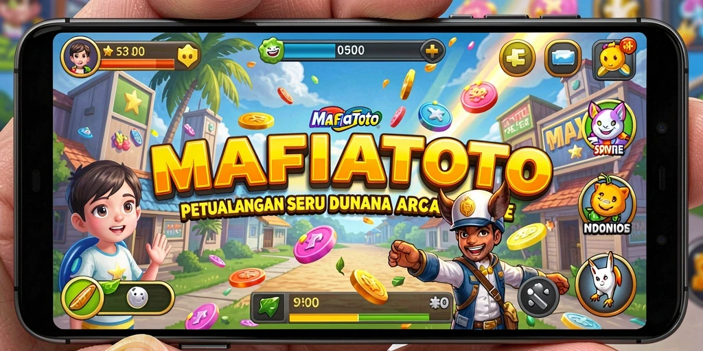 Screenshot utama MAFIATOTO menampilkan aksi seru gameplay Arcade.