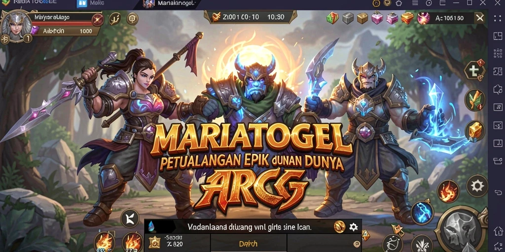 Tampilan gameplay MARIATOGEL dengan aksi seru dan karakter yang unik.