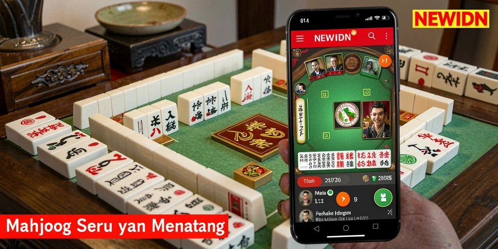 Tampilan gameplay seru dari game Mahjong NEWIDN.