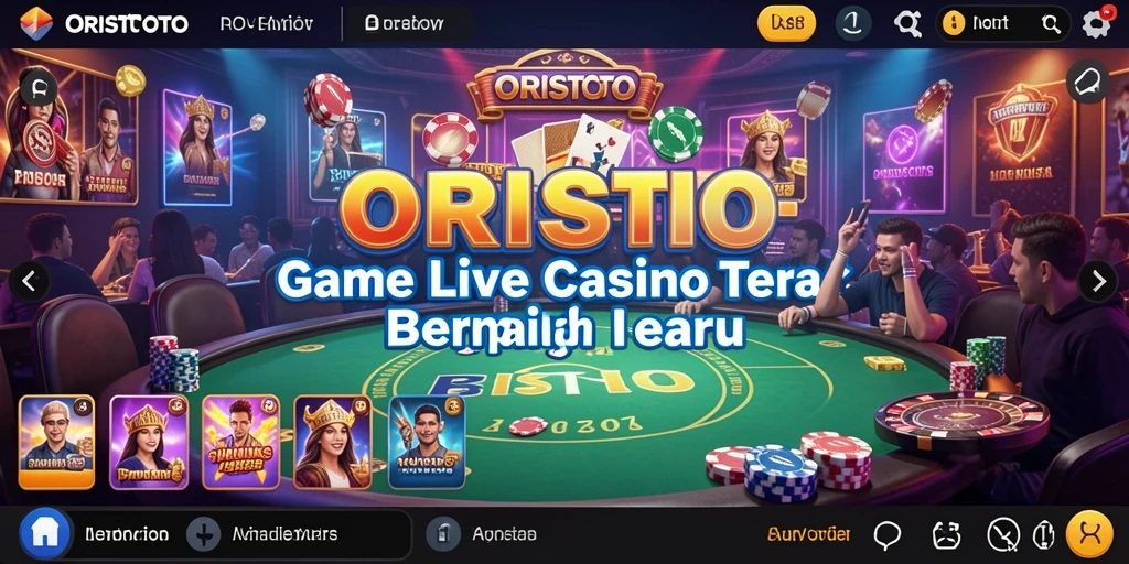 Screenshot gameplay ORISTOTO menampilkan suasana nyata permainan Live Casino.
