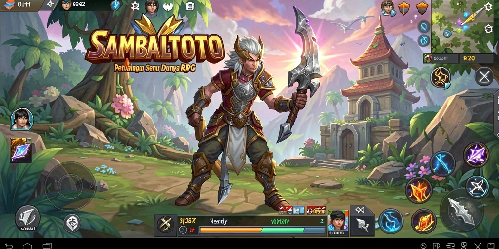 Tampilan gameplay menakjubkan dalam SAMBALTOTO dengan karakter dan pertempuran yang dinamis.