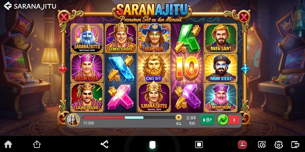 Tampilan gameplay menarik dan seru dari SARANAJITU.