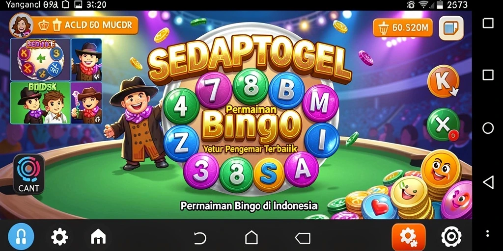 Screenshot gameplay SEDAPTOGEL yang menampilkan keseruan bermain Bingo.