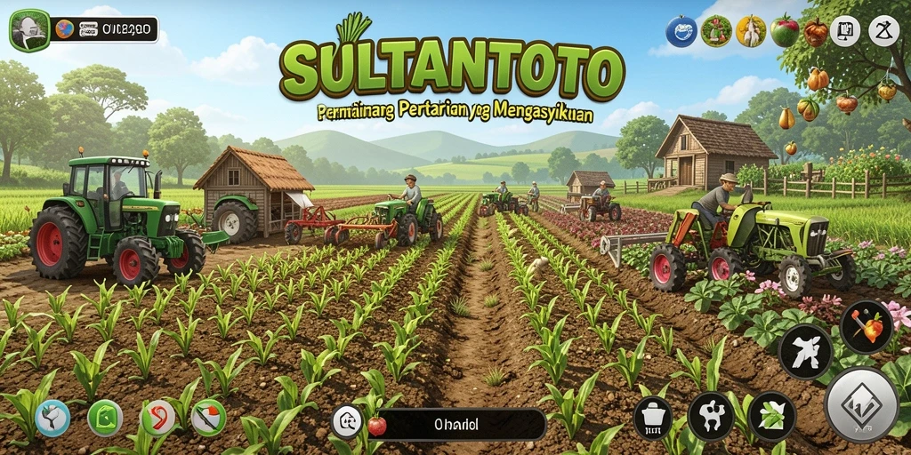 Tangkapan layar dari gameplay pertanian SULTANTOTO yang menarik.