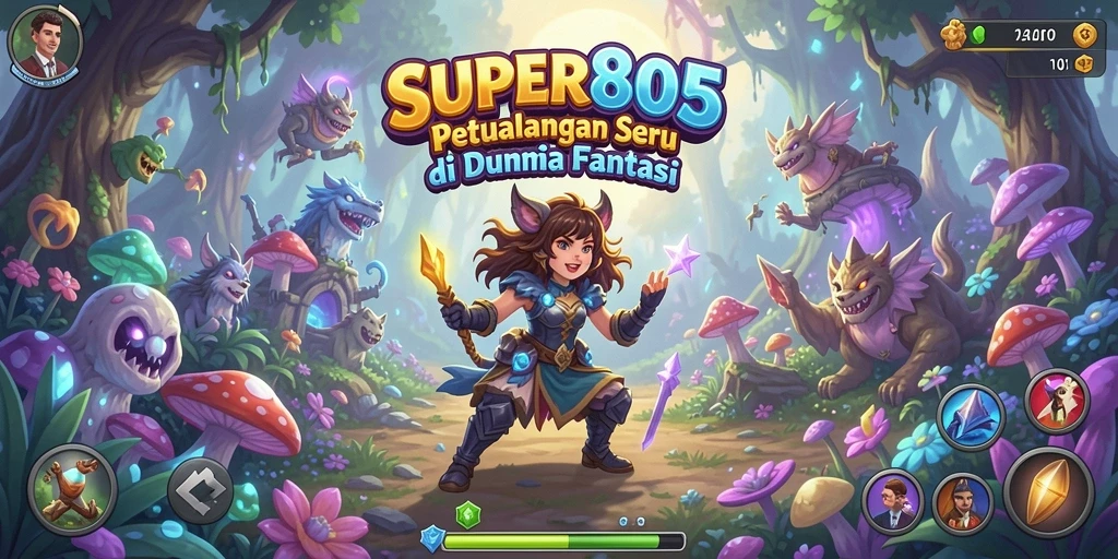 Tampilan gameplay menarik dari SUPER805 dengan petualangan seru.