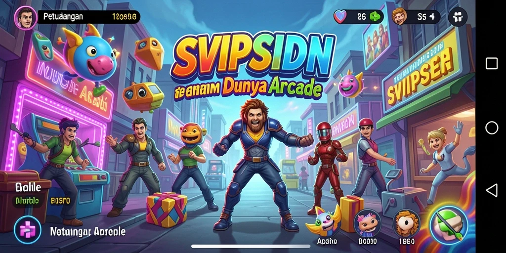 Tampilan menarik dari gameplay SVIPSIDN yang penuh warna dan dinamis.