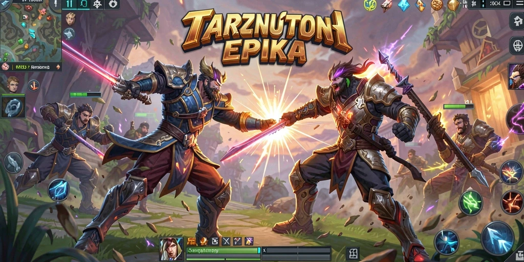 Tampilan gameplay seru T6 dalam pertarungan MOBA.