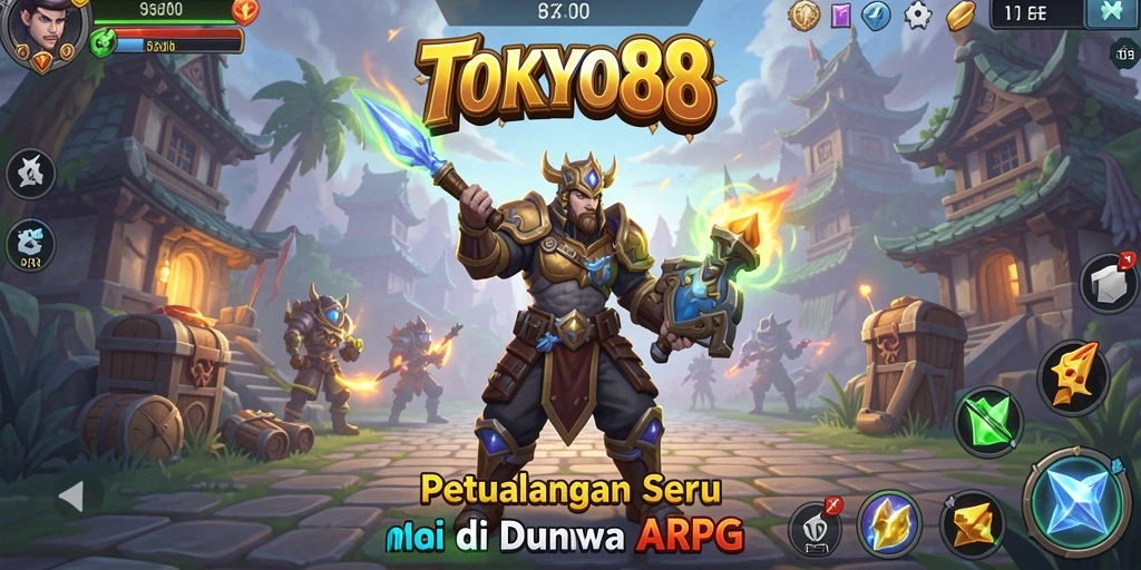 Tangkapan layar menampilkan aksi seru dalam game ARPG TOKYO88.