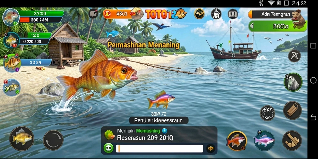 Tangkapan ikan yang beragam dalam gameplay TOTO12.