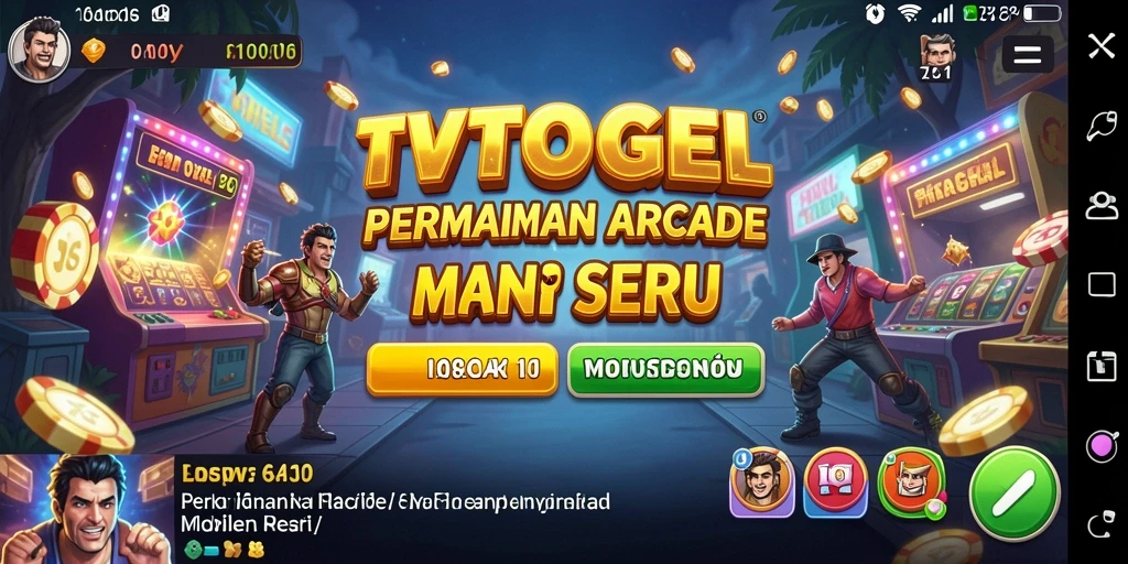 Tampilan gameplay TVTOGEL yang penuh warna dan dinamis.