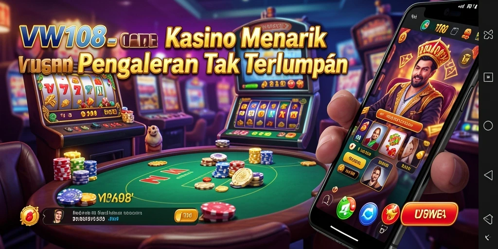 Tangkapan layar menunjukkan pengalaman seru bermain Kasino di VW108.