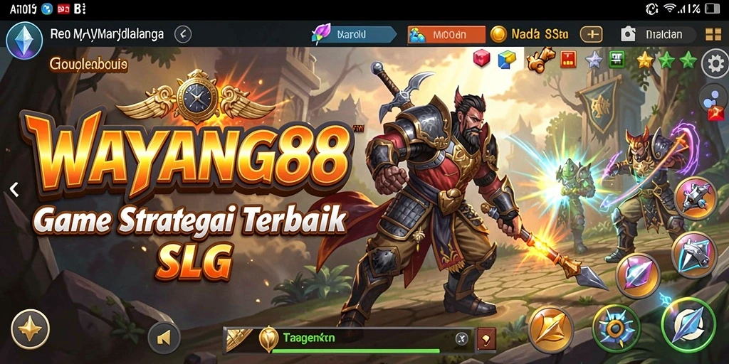 Tangkapan layar utama menampilkan intensitas pertempuran strategis di WAYANG88.